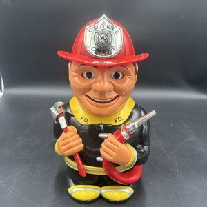 The Original Fireman Talking Cookie Chief Jar Fire Department Fun-Damental 2002